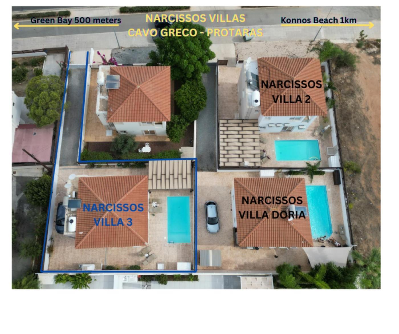 Narcissos Villa 3 Protaras Exteriör bild
